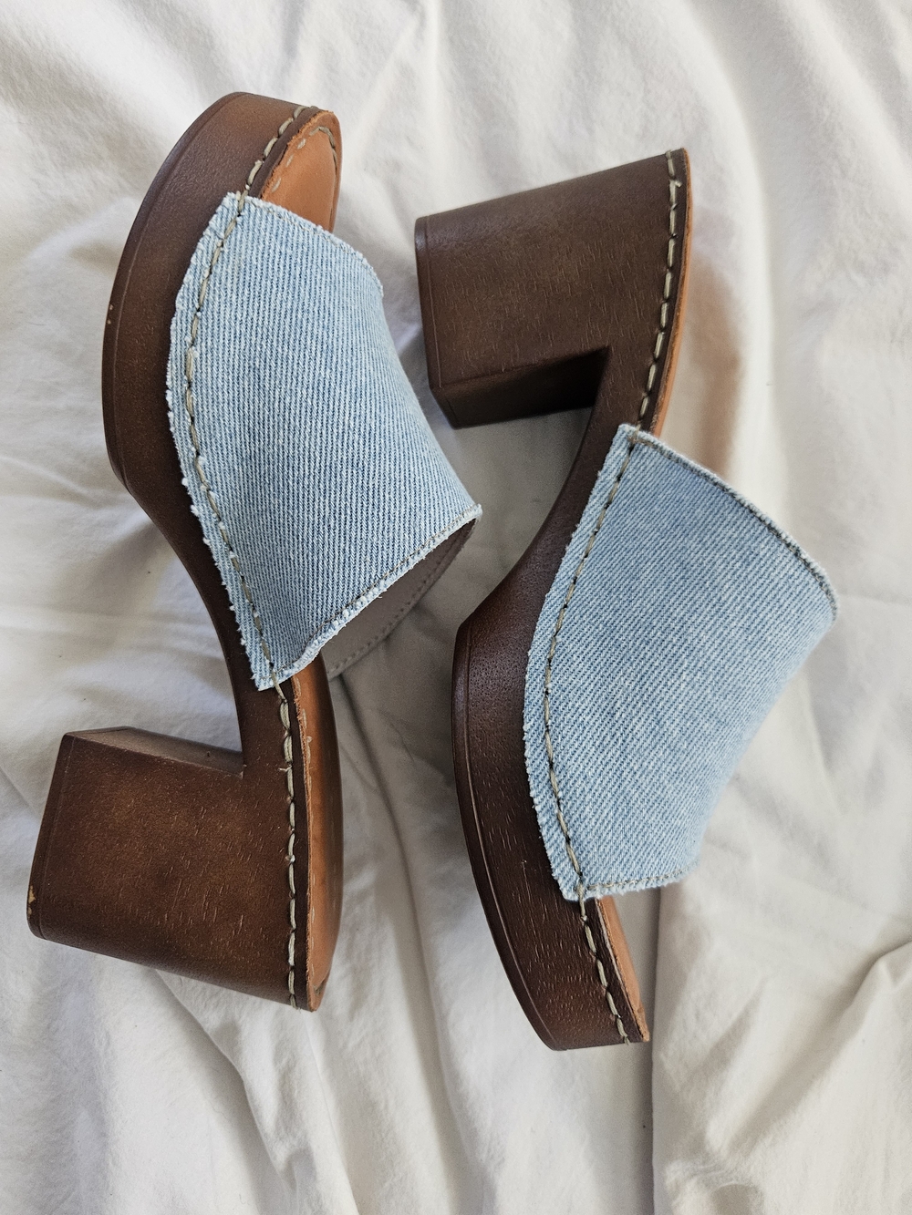 Rizzoli Denim Platform Slide Sandals – Made in Italy – NWT in Box - Size 7 - Picture 8 of 13